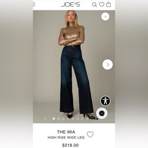 NWT Joe’s Jeans The Mia wide leg high rise Resolute 24